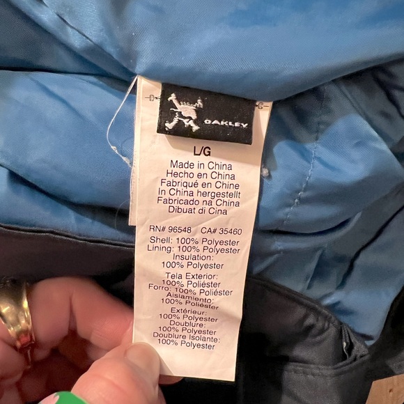 Navy Blue Oakley “Thinsulate” insulated Ski/Snowboard Pants, Size Large - Picture 14 of 14